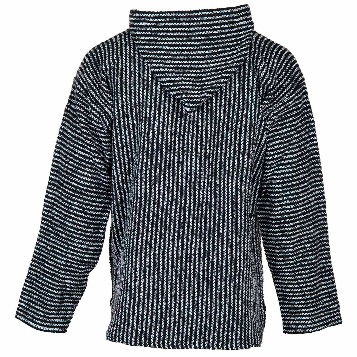 Baja Hoodie - Thin Black and White