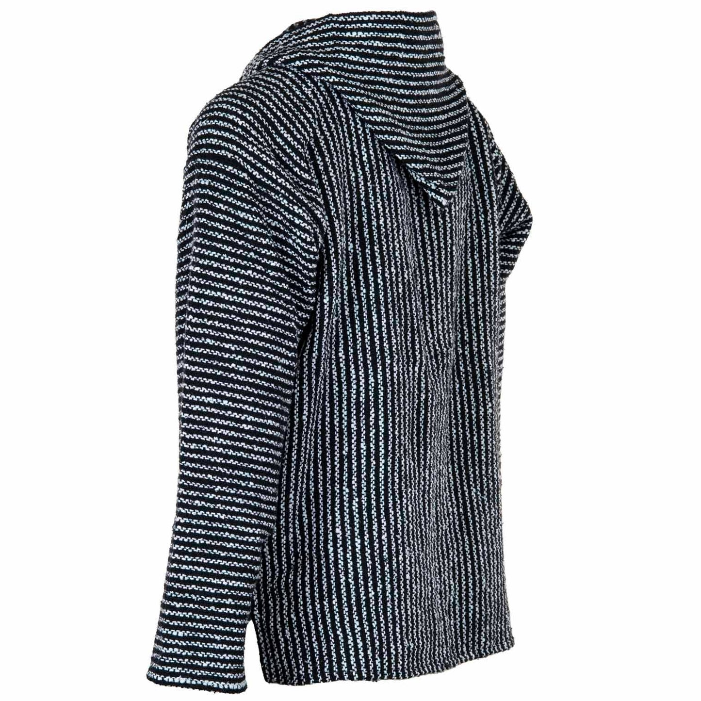 Baja Hoodie - Thin Black and White