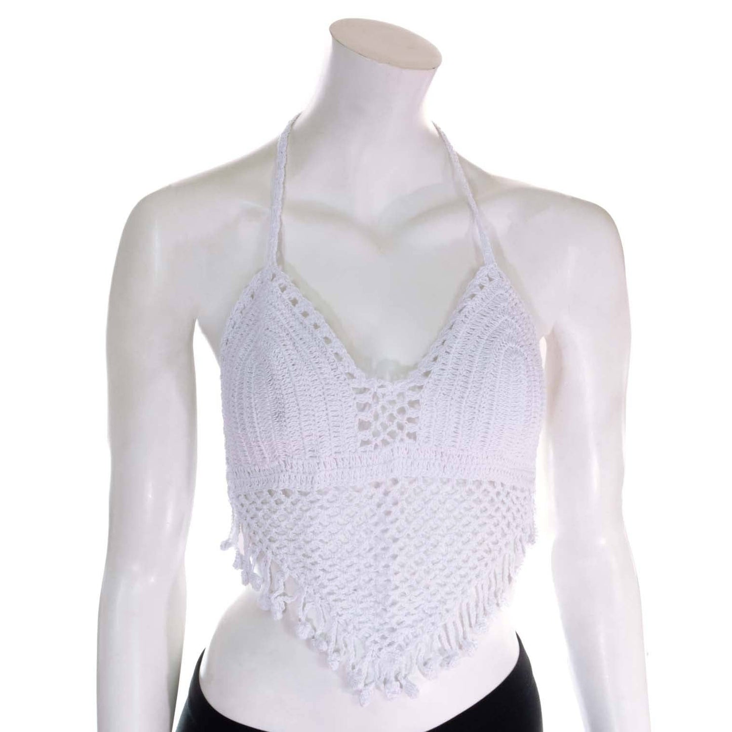 Tassel Crochet Bralette Top: Turquoise