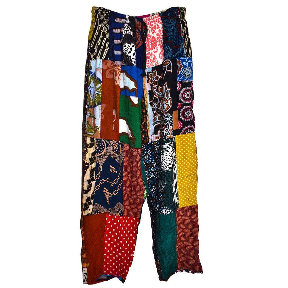 Pants/trousers patchwork assorted colours extra large unisex