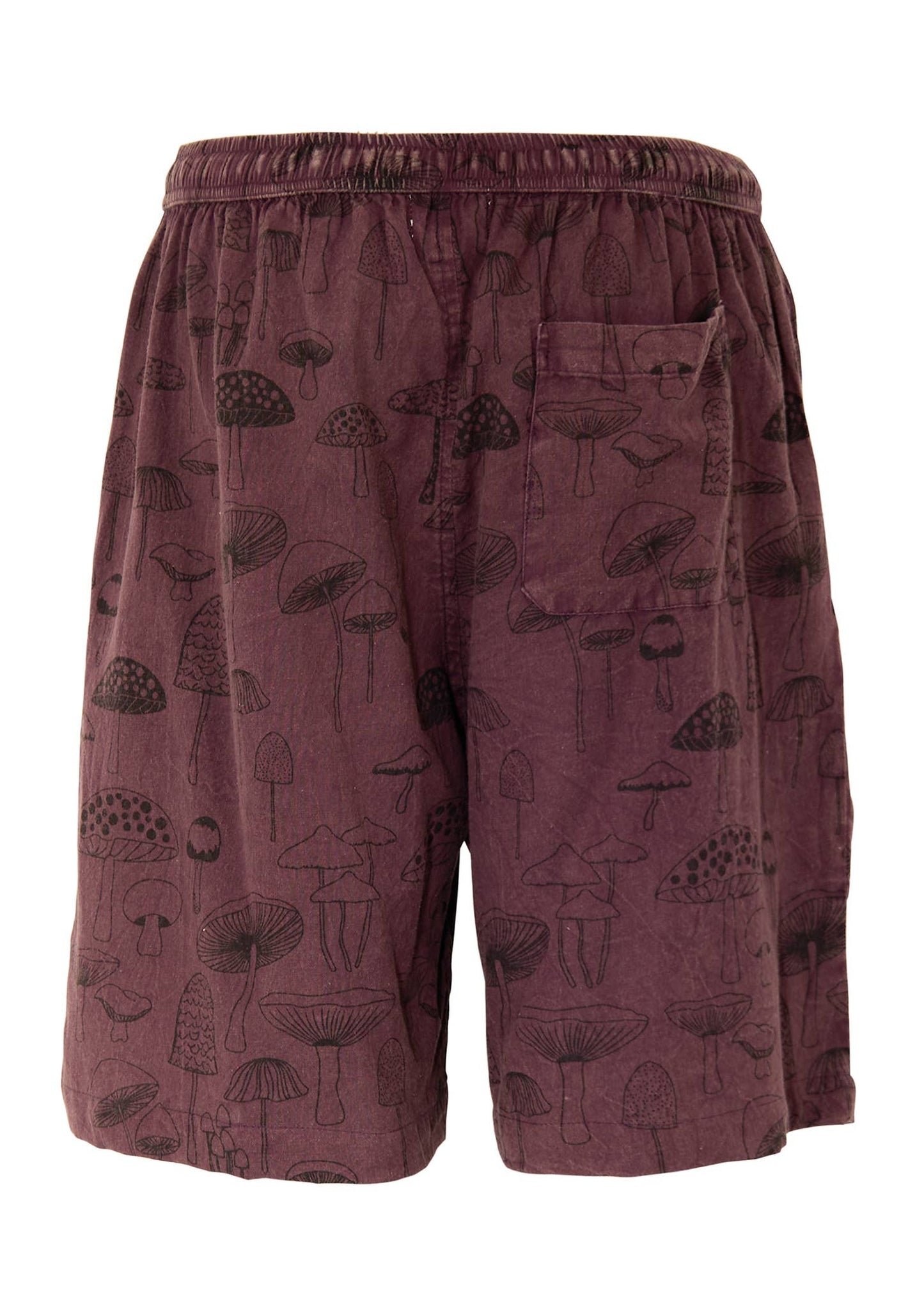 Mushroom Shorts: Maroon(M) / Medium/Large(ML)