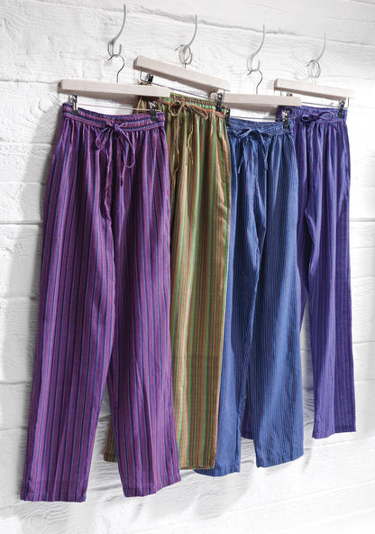 Unisex Cotton Stripe Trousers: X-Large (XL)