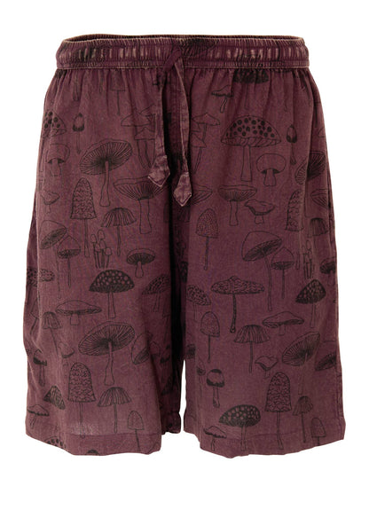 Mushroom Shorts: Maroon(M) / Medium/Large(ML)
