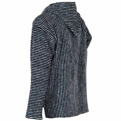 Baja Hoodie - Thin Black and White