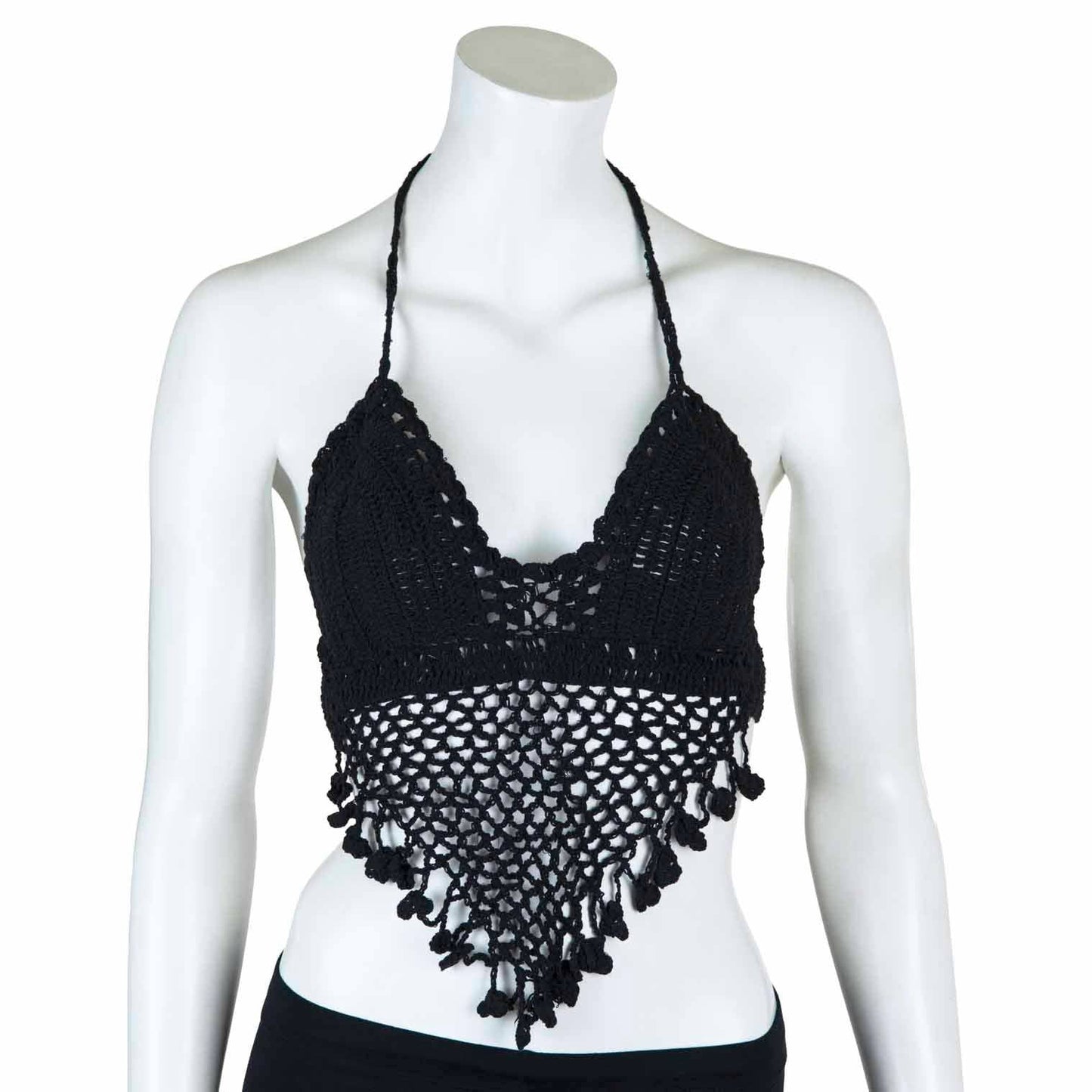 Tassel Crochet Bralette Top: Rainbow